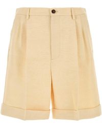 Valentino Garavani - Cream Jute Bermuda Shorts - Lyst