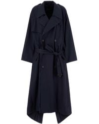Balenciaga - Cotton Oversize Trench Coat - Lyst