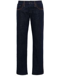 Miu Miu - Piped-Trim Denim Jeans - Lyst
