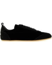Jil Sander - Velvet And Suede Etage Sneakers - Lyst