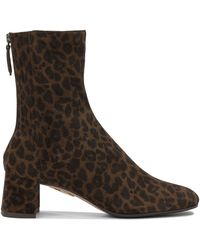 Aquazzura - "Saint Honore 50 Mm" Ankle Boots With Zipper - Lyst