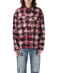 Palm Angels - Curved Logo Check Shirt - Lyst