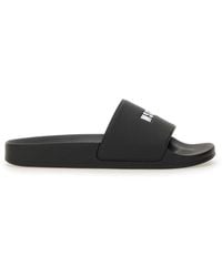 MSGM - Slide Sandal With Logo - Lyst