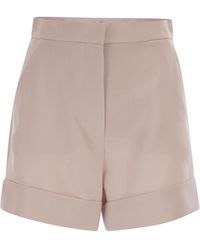 Max Mara - Short Mxmcelebre En Toile De Laine, Mohair Et Soie - Lyst