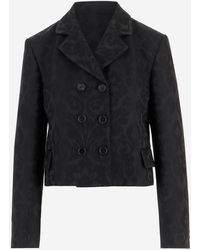 Chloé - Double Breasted Wool Blend Jacket - Lyst