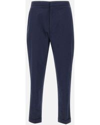 Officine Generale - Blaue Joseph Seersucker Wollhose - Lyst