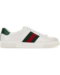 Gucci - Ace Studded Trainers With Web - Lyst