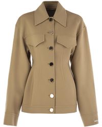 Sportmax - Egeo eng anliegende Wolle Caban - Lyst