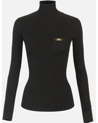 Elisabetta Franchi - Pull à col roulé avec de la poche - Lyst