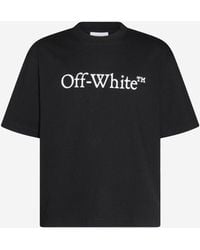 Off-White c/o Virgil Abloh - Cotton T-Shirt With Bold Logo Print - Lyst