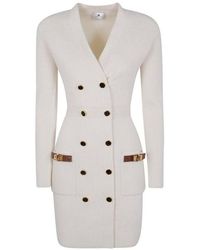 Elisabetta Franchi - Mini Abito A Maglia - Lyst