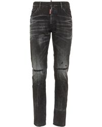 DSquared² - Washed Denim Jeans With Wear - Lyst