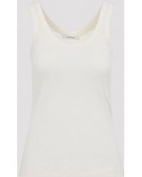 Lemaire - Squid Ink Cotton Ribbed Tank Top - Lyst