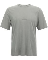 Saint Laurent - Logo Embroidery T Shirt - Lyst