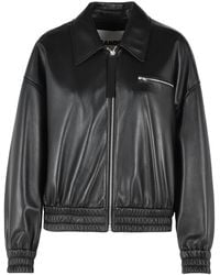 Jil Sander - Leather Bomber Jacket - Lyst