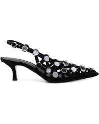 The Attico - Suede Grid Slingback With Inserts - Lyst