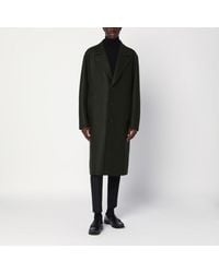 Harris Wharf London - Khaki Single Breasted Wool Coat - Lyst