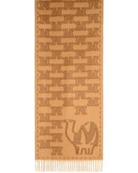 Max Mara - Estola de cachemire de jacquard color camel 'Wsteddyc' de - Lyst