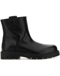 Bottega Veneta - Leather Haddock Ankle Boots - Lyst