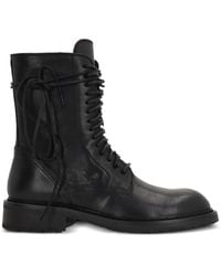 Ann Demeulemeester - Schnürstiefel Aus Leder - Lyst