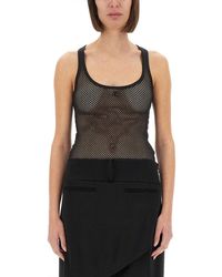 Courreges - Lightweight Mesh Tank Top Crafted - Lyst