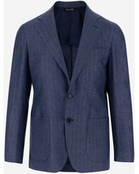 Brian Dales - Single Breasted Linen Jacket - Lyst