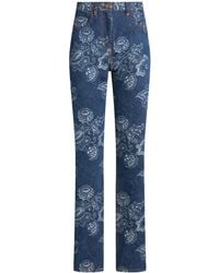 Etro - Jeans Regular Jacquard, Donna, Taglia - Lyst
