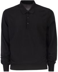 Kiton - Long-Sleeved Wool Polo Shirt - Lyst