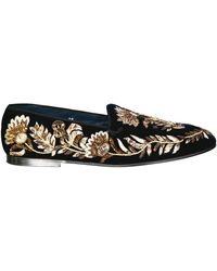 Dolce & Gabbana - Kristallverzierte Loafers - Lyst