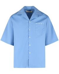 Marni - Hellblaues Baumwollhemd - Lyst