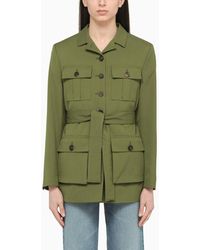 Golden Goose - Deluxe Brand Pesto Single Breasted Jacket With Belt - Lyst