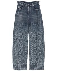DIESEL - Wide-Leg Denim Jeans - Lyst