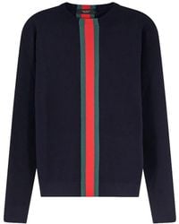 Gucci - Web Detail Cotton T-Shirt - Lyst