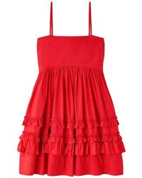 Ganni - Organic Cotton Mini Dress - Lyst