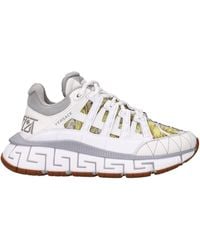 Versace - Canvas & Leather Sneaker - Lyst