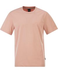 BOSS - Cotton Jersey T Shirt With Logo - Lyst