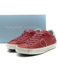 Philippe Model - Scarpe Da Ginnastica Rosse - Lyst