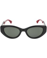 Gucci - Cat-Eye-Sonnenbrille Mit Web-Detail - Lyst