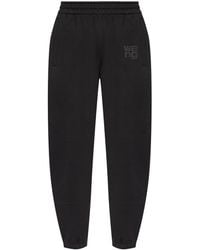 Alexander Wang - Relaxed Fit Sweatpants With Puff Paint Logo - Lyst
