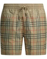 Burberry - Check Polyester Swim Shorts - Lyst