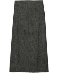Prada - Wool Long Skirt - Lyst