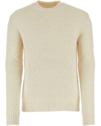 Jil Sander - Ivory Alpaca Blend Sweater - Lyst