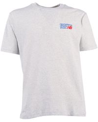 New Balance - Athletics Premium Logo T Shirt Ash Heather - Lyst