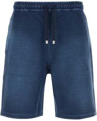 Loewe - Denim Stretch Cotton Bermuda Shorts - Lyst