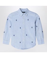 Polo Ralph Lauren - Light Button-Down Shirt With Logos - Lyst