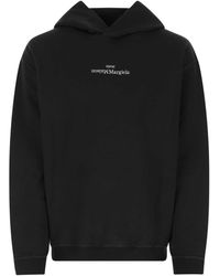 Maison Margiela - Cropped Hoodie With Subtle Logo Detail - Lyst