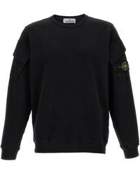 Stone Island - Logo Badge Sweatshirt - Lyst