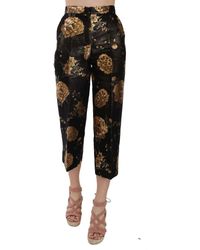 Legging classique Dolce & Gabbana en coloris Noir Femme Vêtements Pantalons décontractés élégants et chinos Pantalons capri et pantacourts 