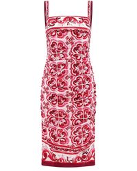 Dolce & Gabbana - Majolica Print Dress - Lyst
