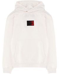 HUGO - Logo Hood Sweatshirt - Lyst